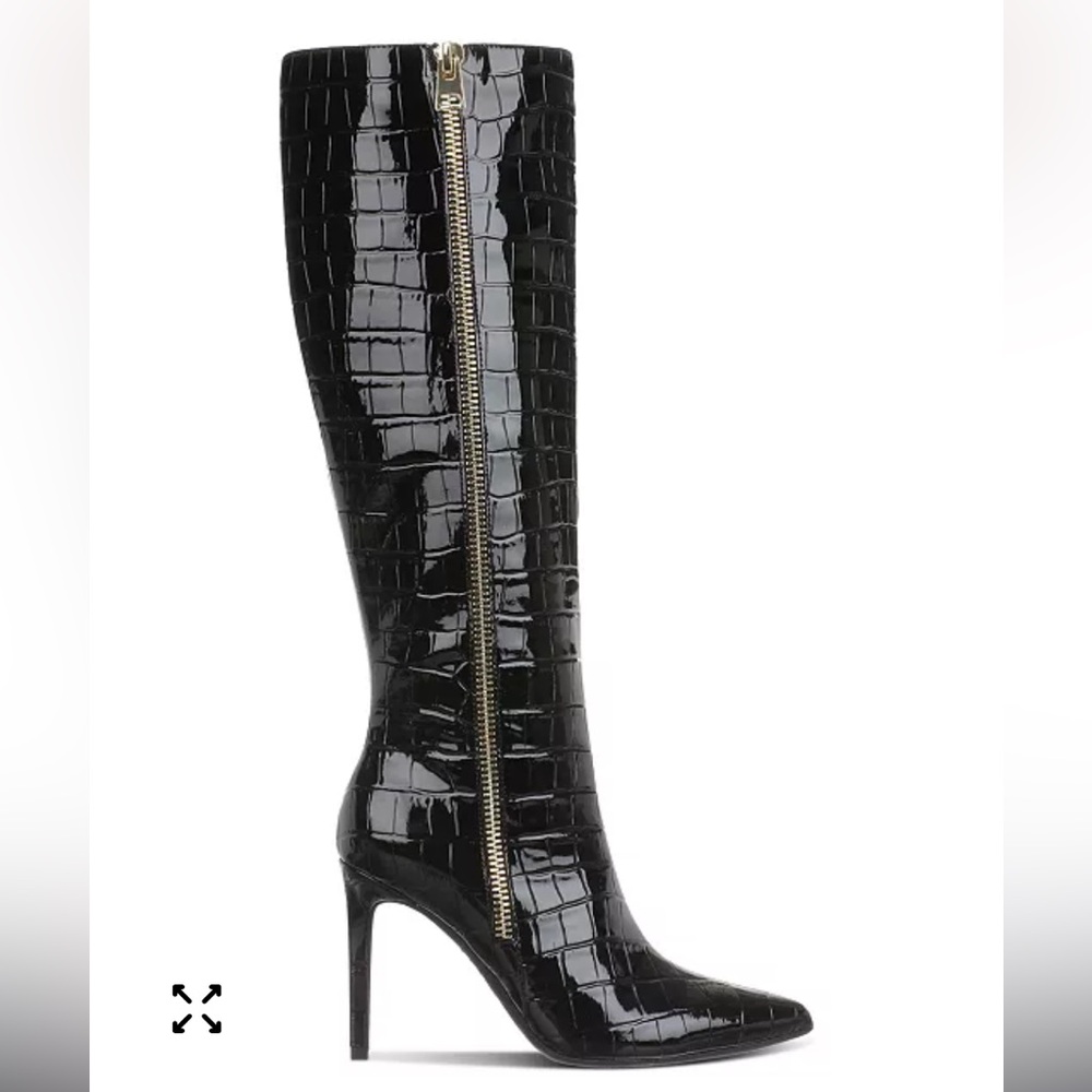 NEW N.C.l Concepts 
Sabrinaa Zip Croc-Embossed KneeHigh Boots - Picture 13 of 14